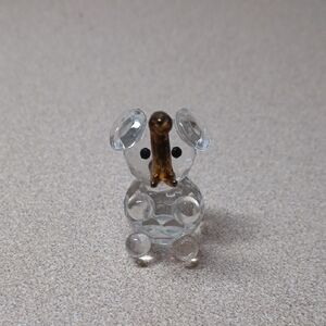 Miniature Glass/Crystal Elephant Figurine